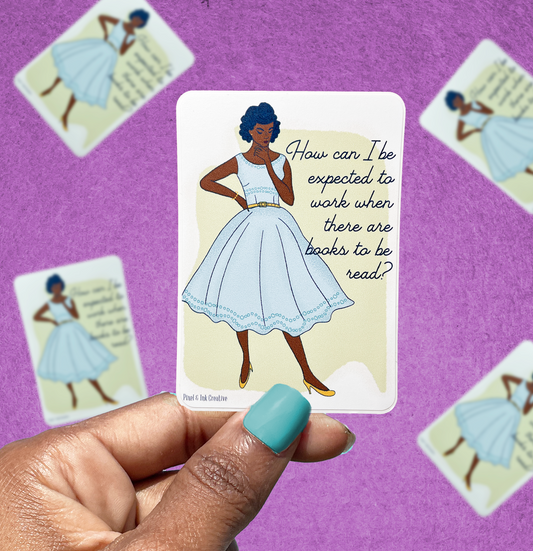The Bookish Struggle Sticker