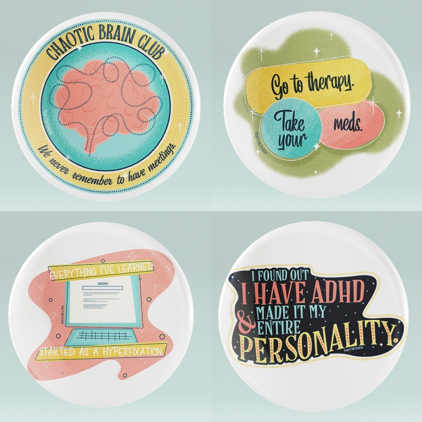 Mental Health Buttons & Magnets