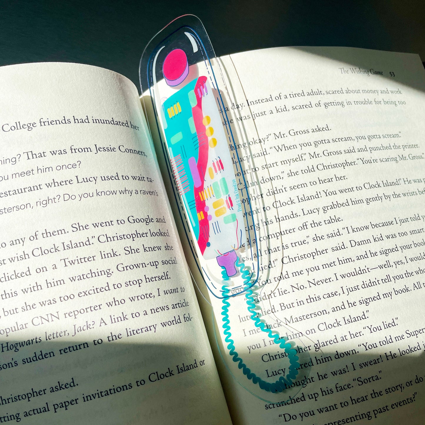 Retro Clear Phone Bookmark