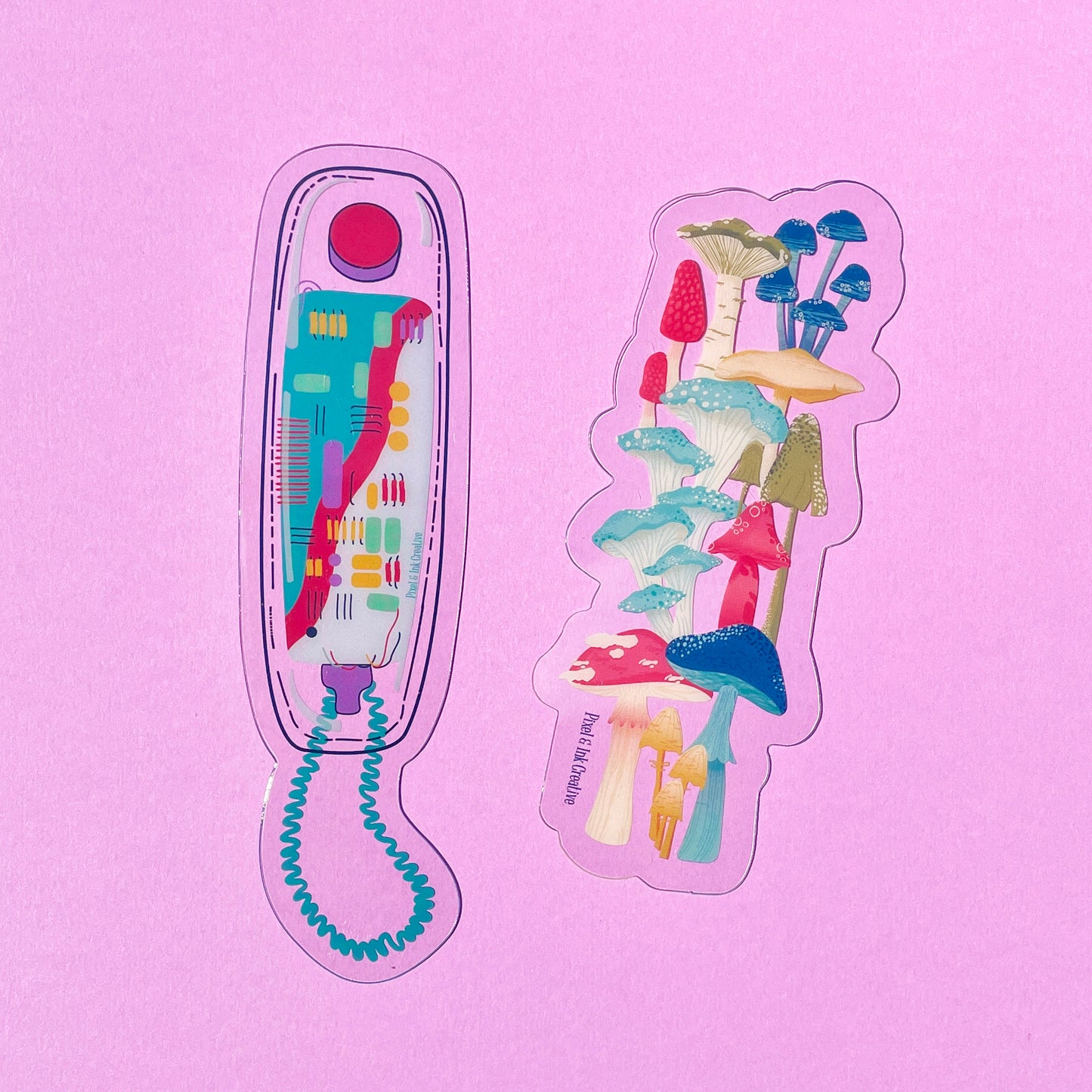 Retro Clear Phone Bookmark