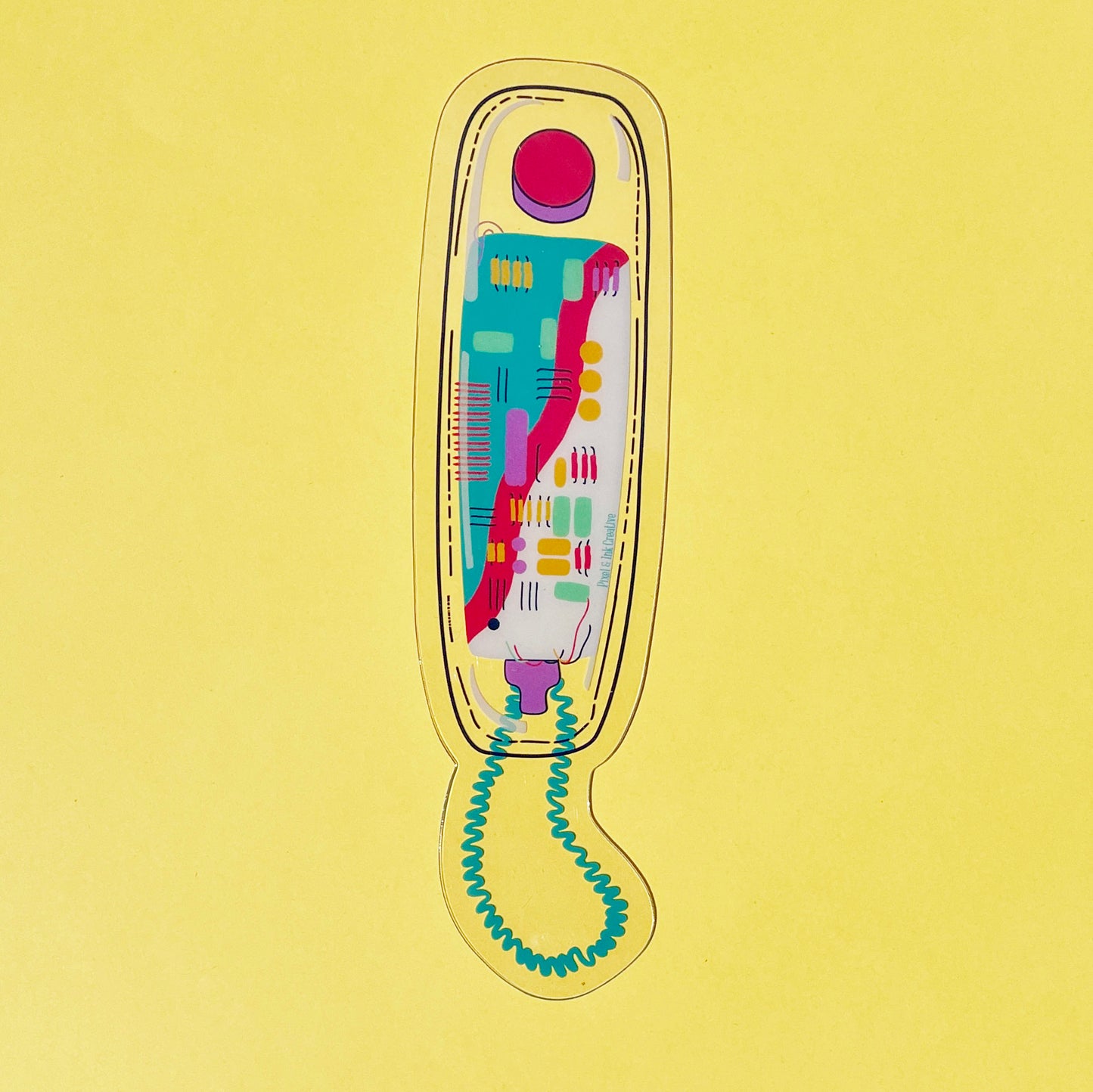 Retro Clear Phone Bookmark