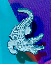 Load image into Gallery viewer, Alligator Blues Enamel Pin
