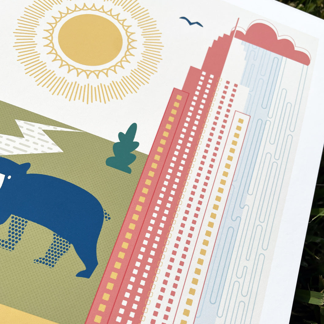 Louisiana Collage Poster