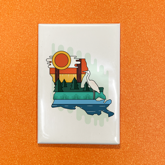 Louisiana Layers Magnet 2x3