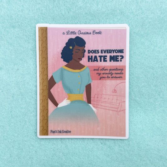 A Little Anxious Book Sticker