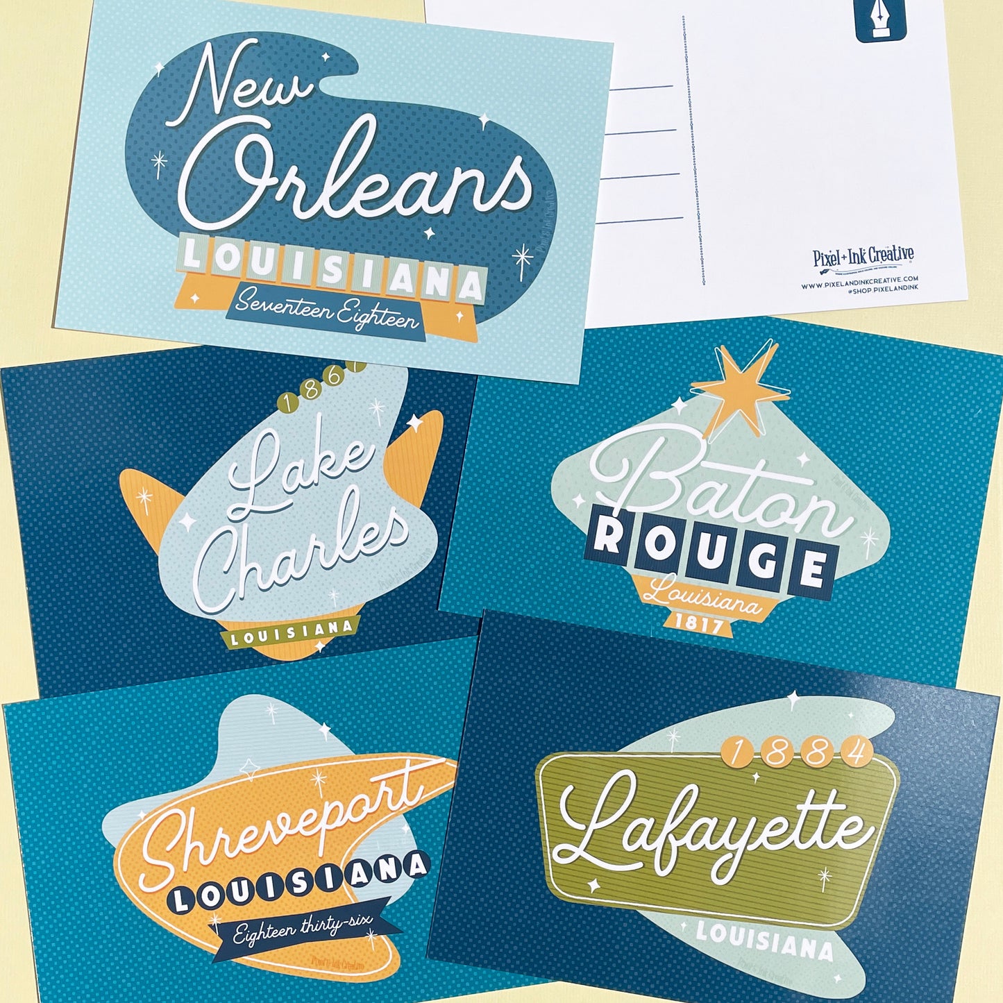 Louisiana Cities Post Card