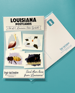 Louisiana Symbols Postcard Set