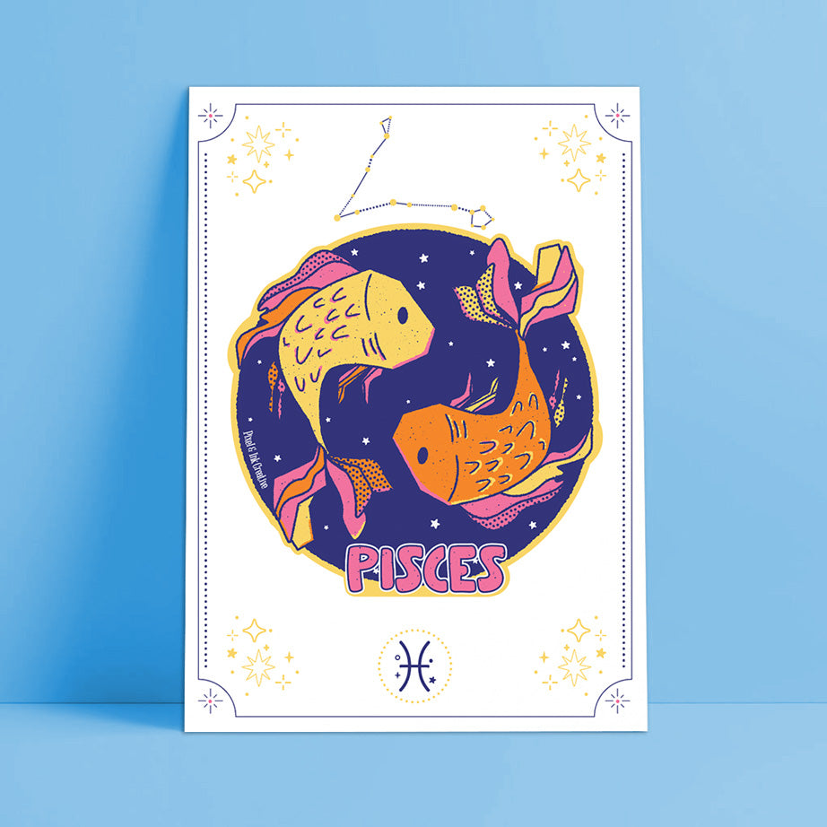 Pisces Zodiac Art Print