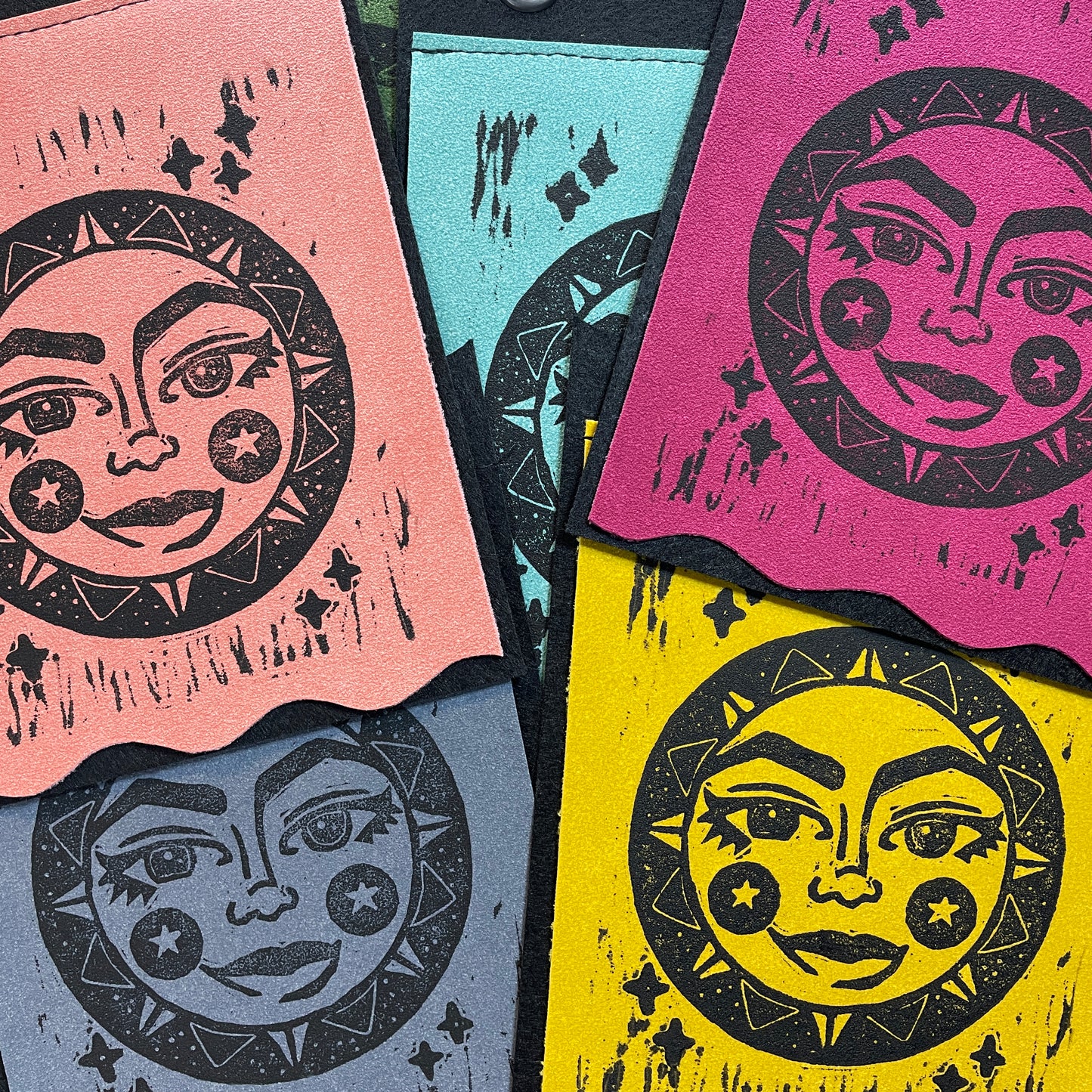 Penelope | Handmade Linocut Sun Banner