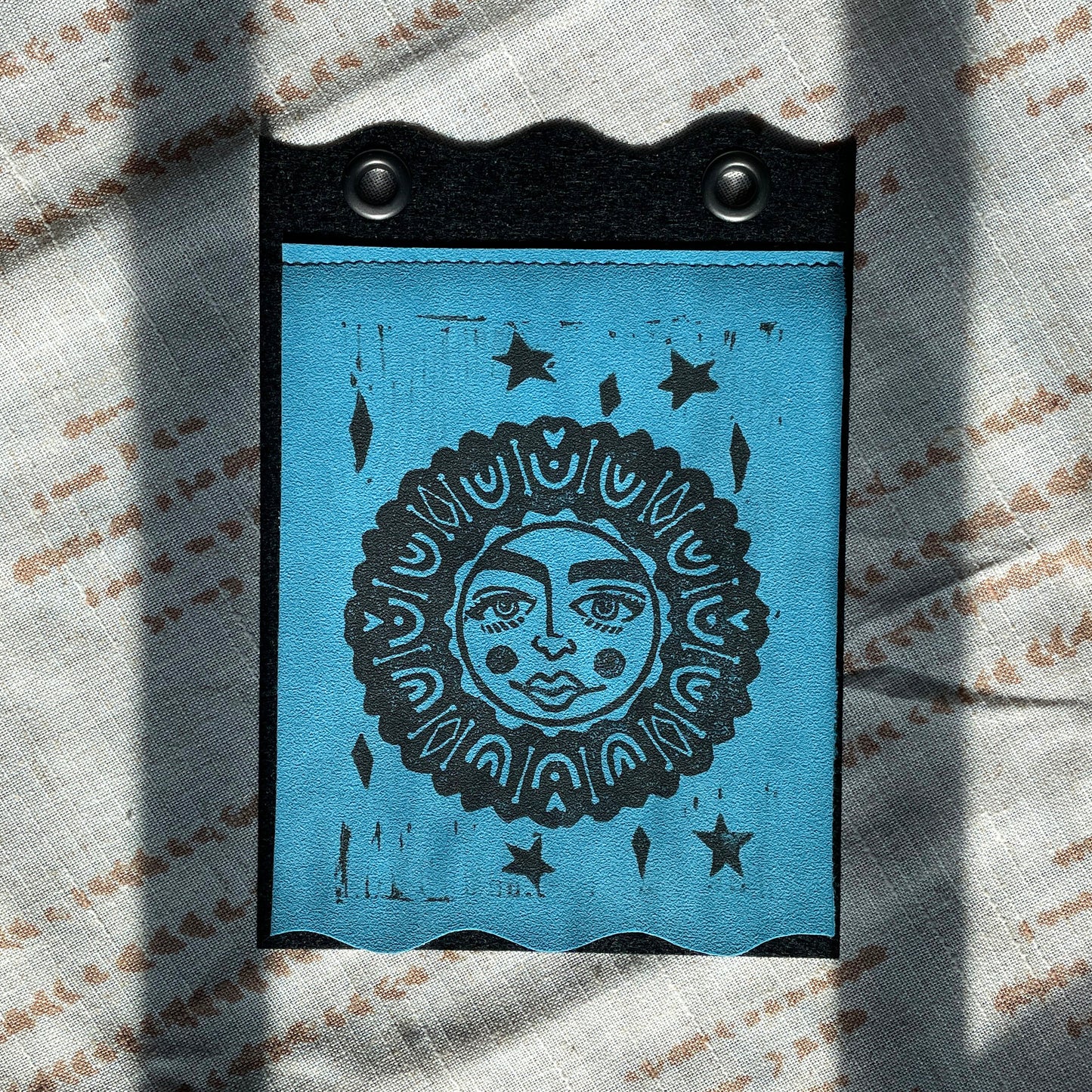 Matilda | Handmade Linocut Sun Banner