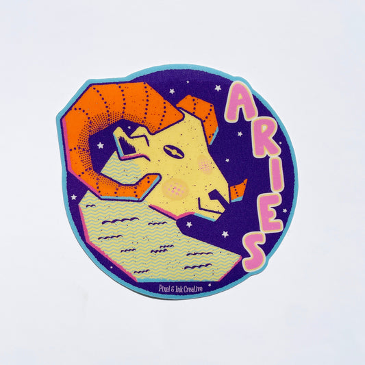 Aries Zodiac Sticker