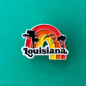Louisiana enamel pin