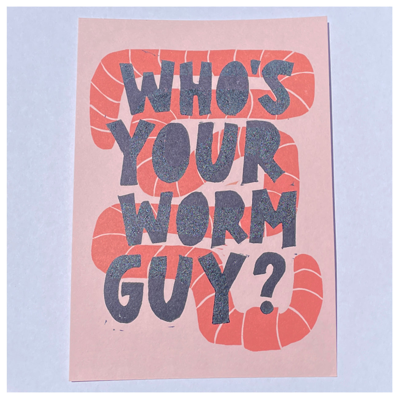The Office-Who's Your Worm Guy? 5¢ Worms Block Print