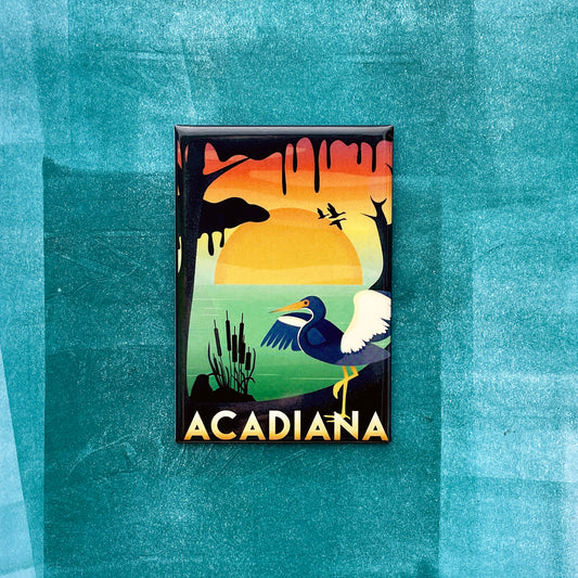 Acadiana Louisiana Poster Magnet