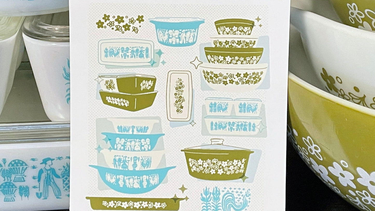 Butter Blossom Pyrex Art Print