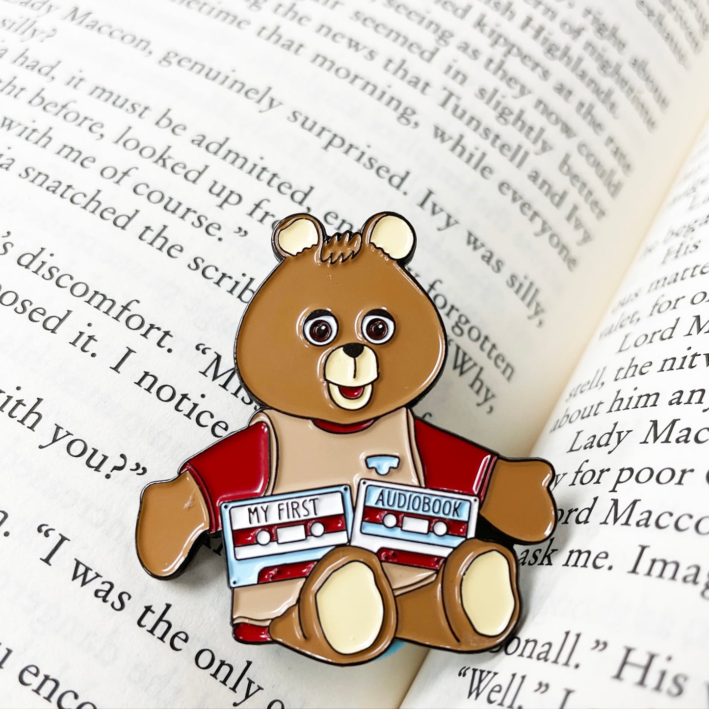 Teddy Ruxpin Audiobook Enamel Pin