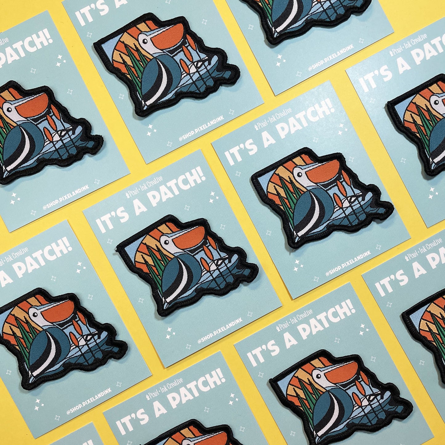 Louisiana Pelican Blues Iron-on Patch