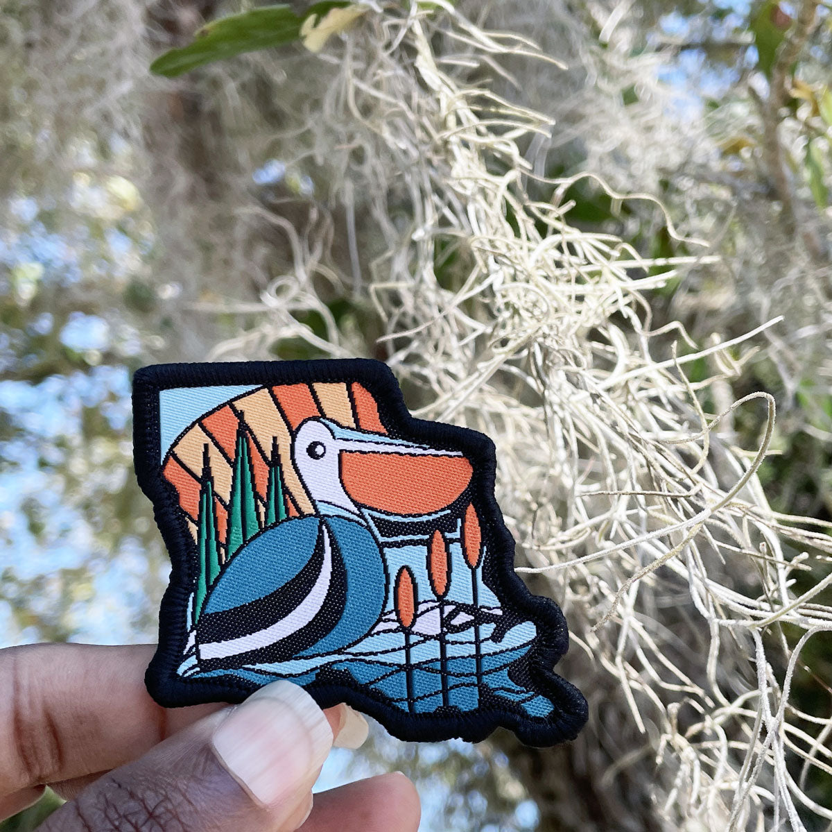 Louisiana Pelican Blues Iron-on Patch