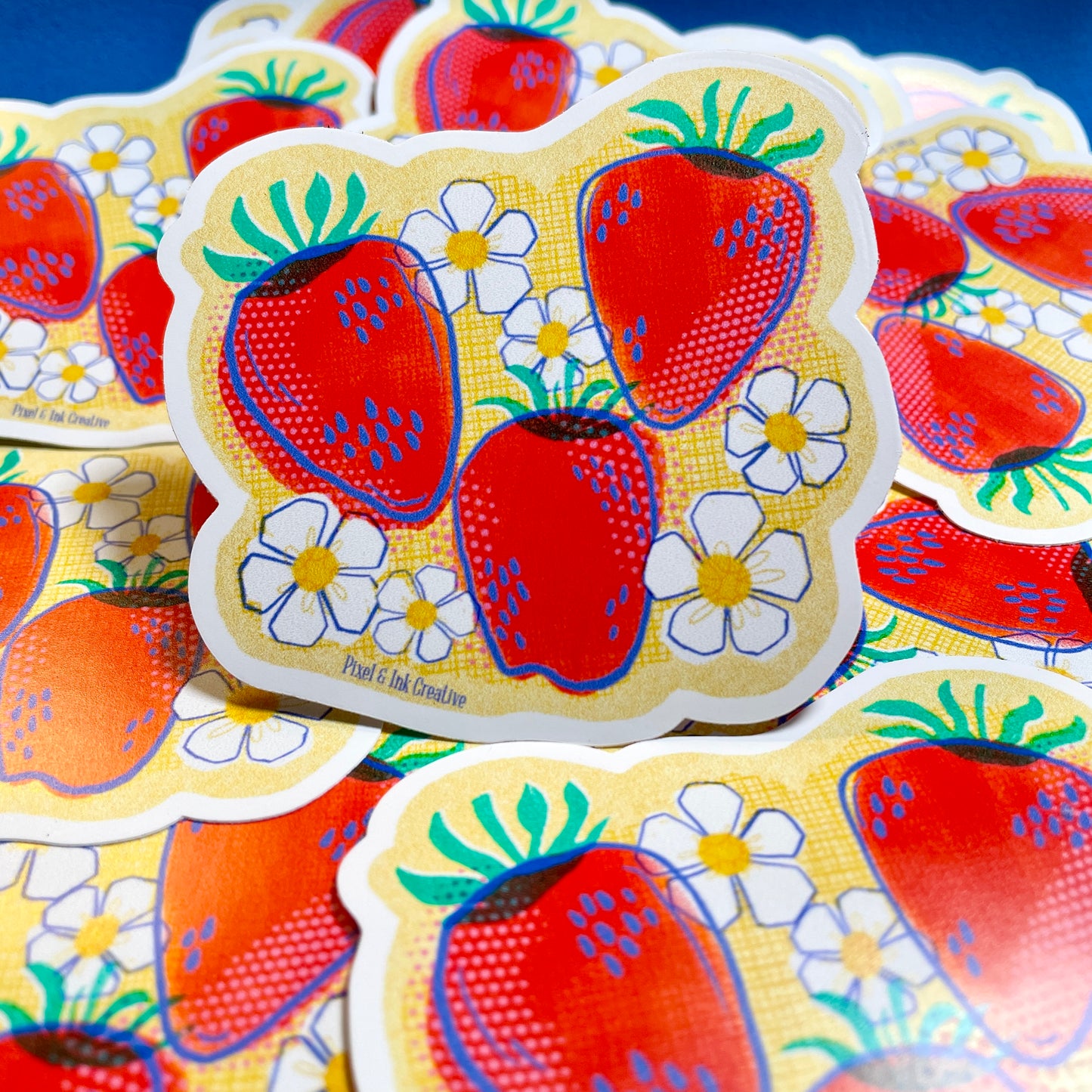 Strawberry Riso Sticker