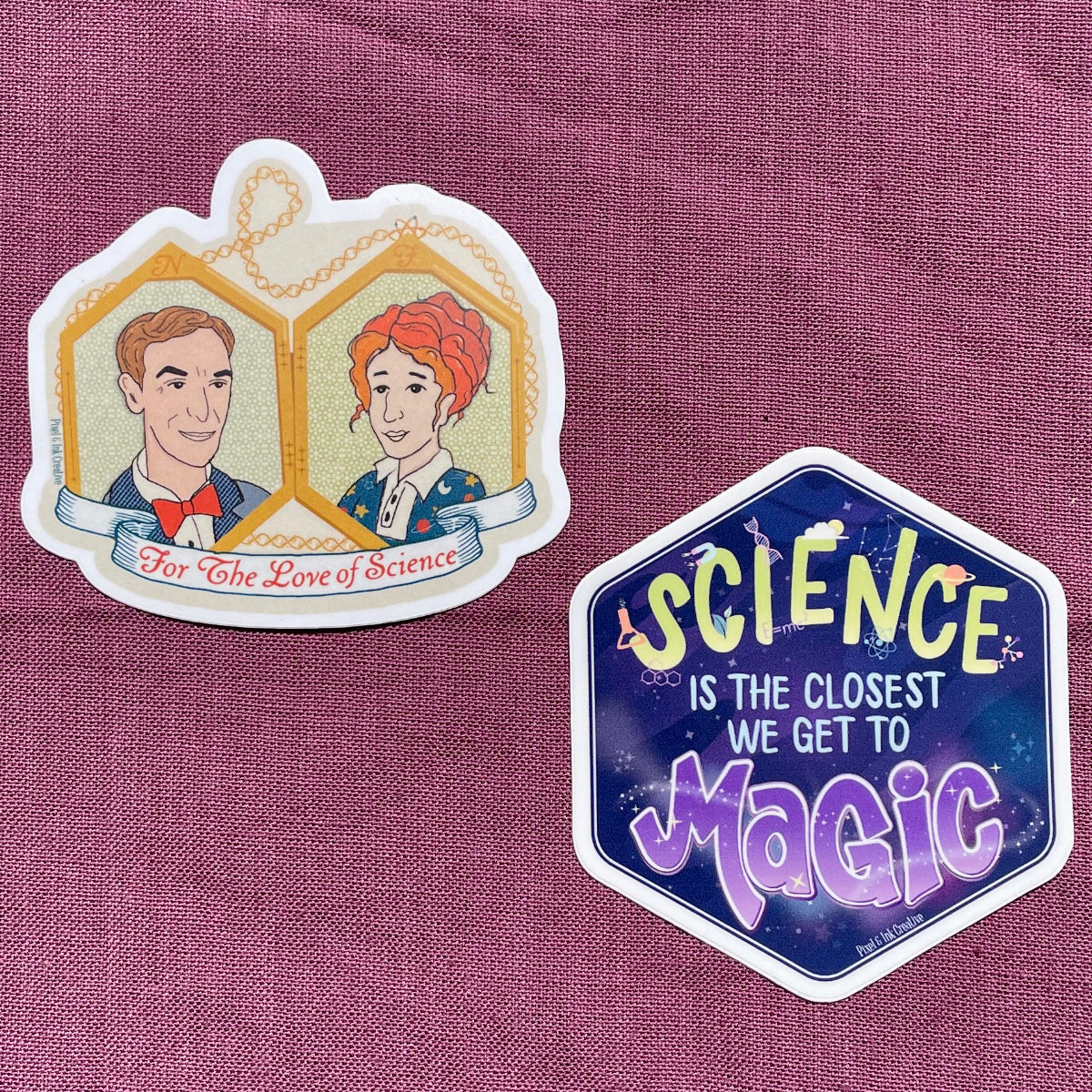 For the Love of Science Frizzle & Nye Sticker