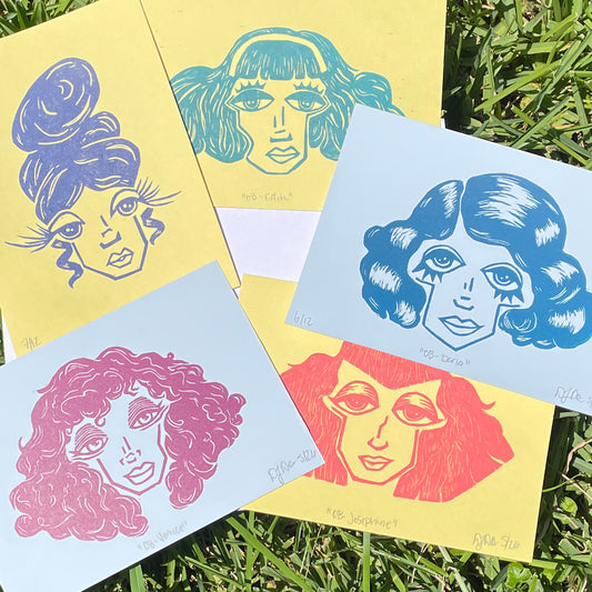 Odd Broads Block Prints - Collection One