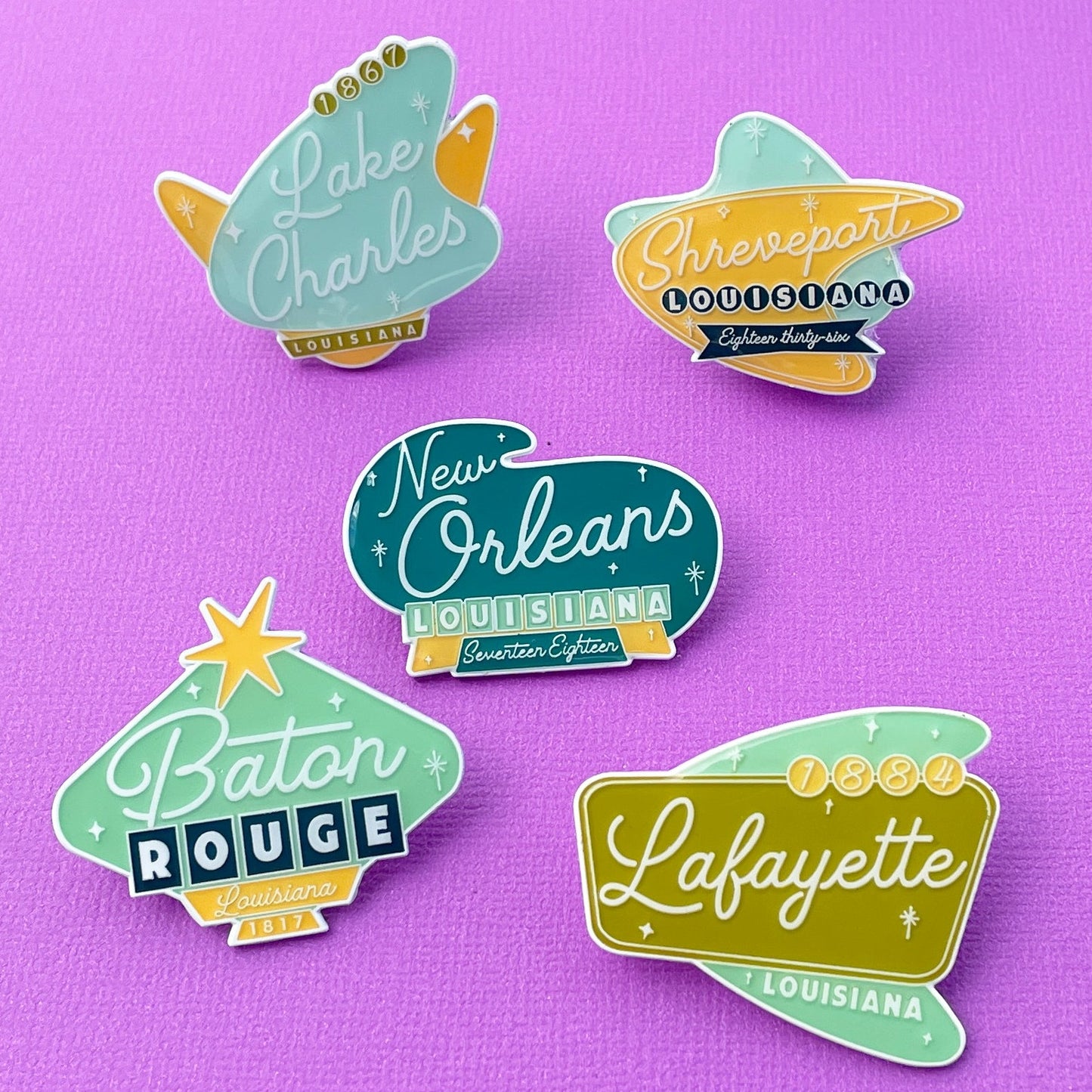 Louisiana Cities Pin – Once Upon A Sign