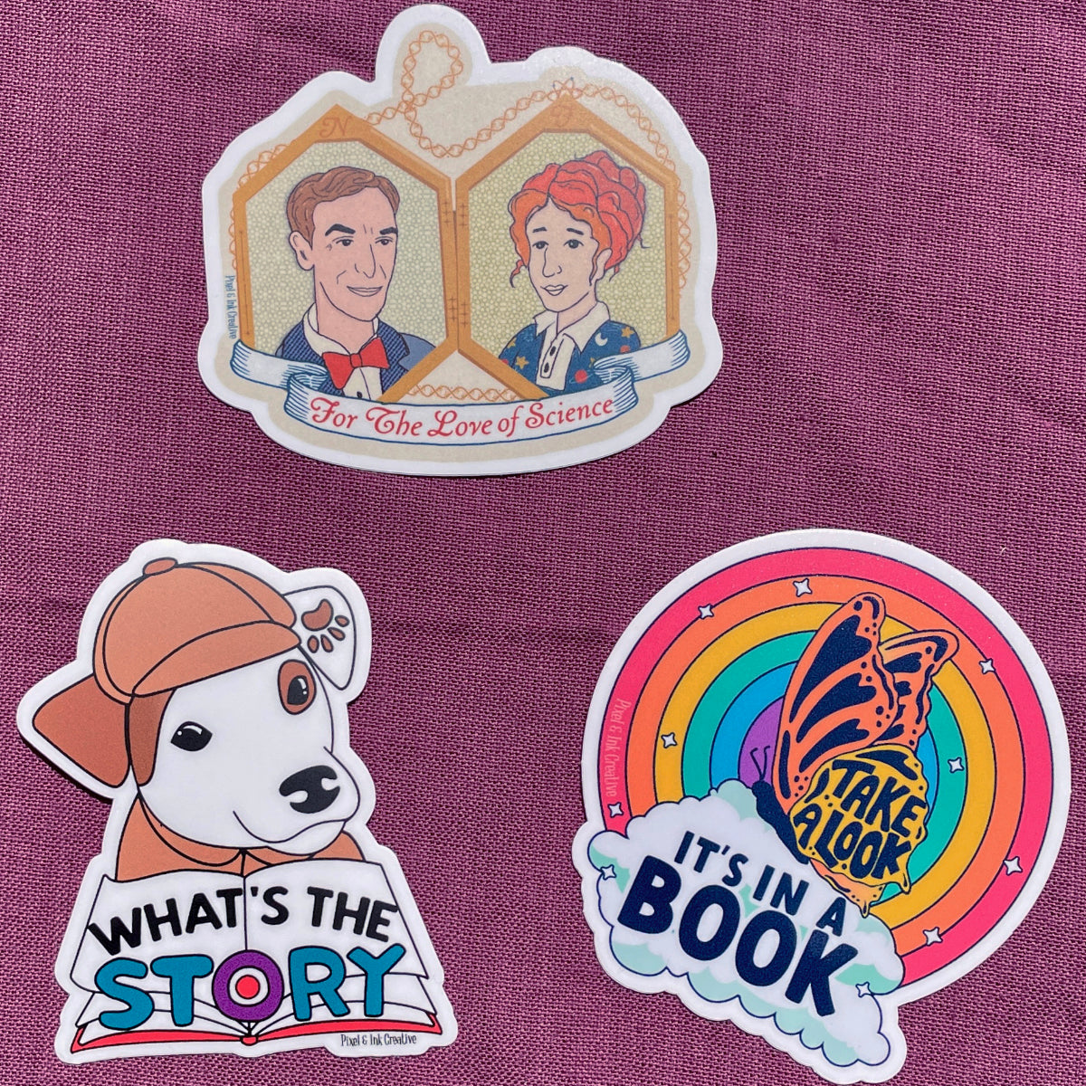 For the Love of Science Frizzle & Nye Sticker