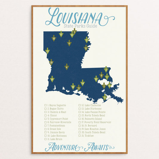 Louisiana State Parks Guide Poster