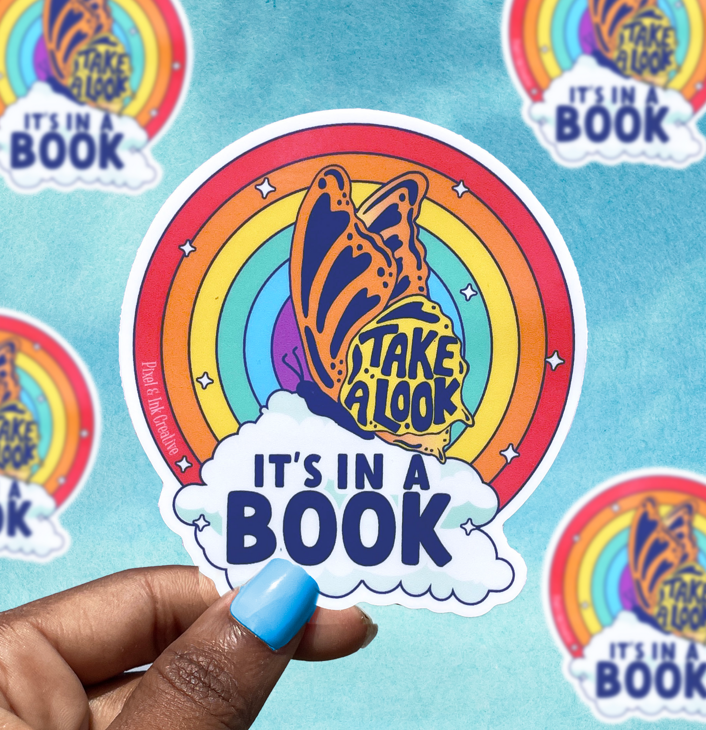 It's In A Book Rainbow Reading Sticker