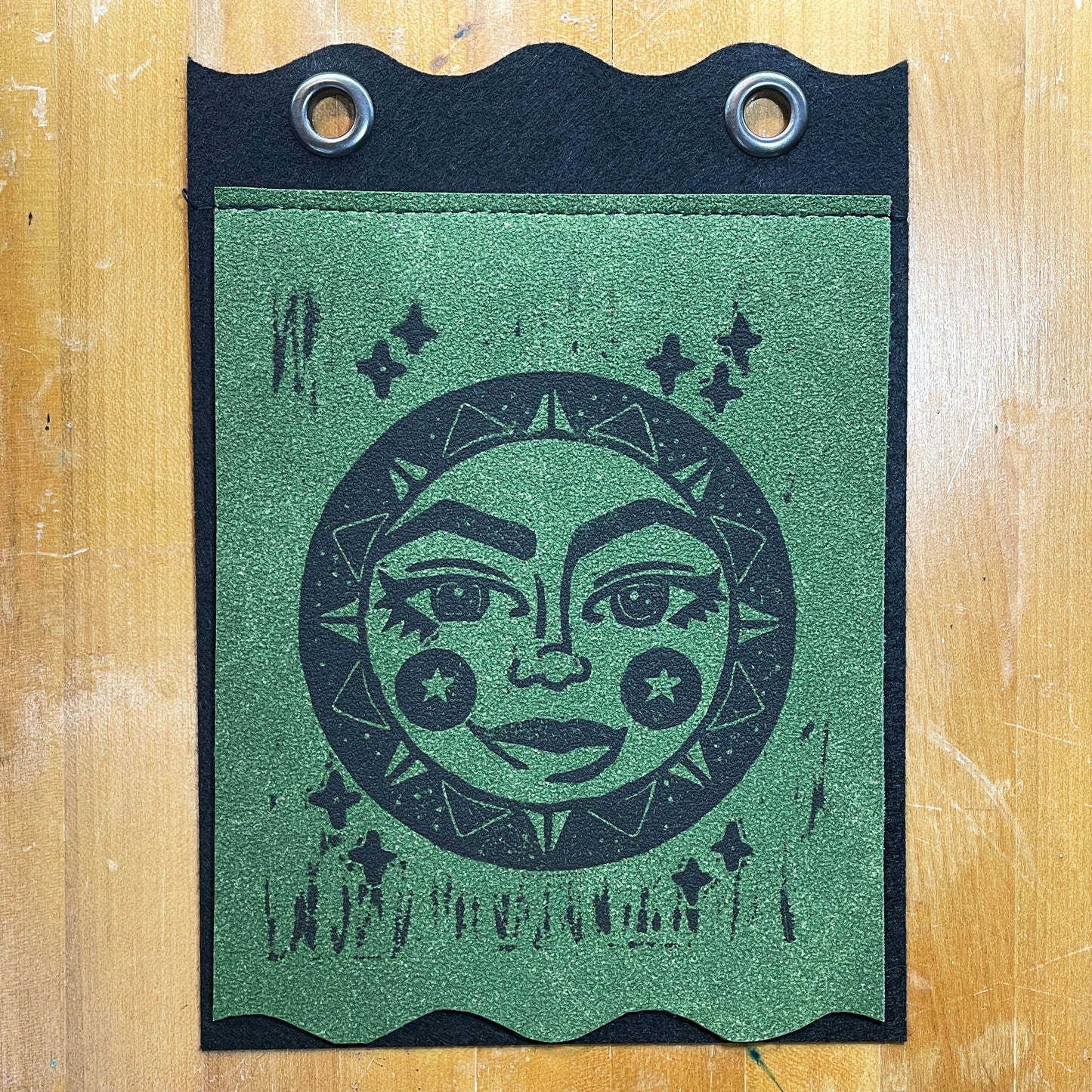 Penelope | Handmade Linocut Sun Banner