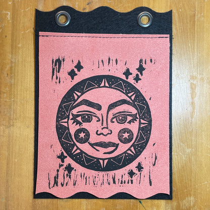 Penelope | Handmade Linocut Sun Banner