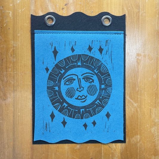 Seraphina | Handmade Linocut Sun Banner