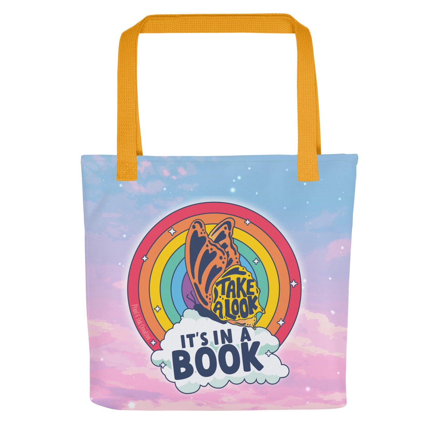 It's in a Book Rainbow Reading Tote Bag