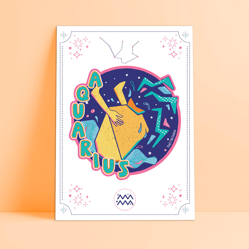 Aquarius Zodiac Art Print