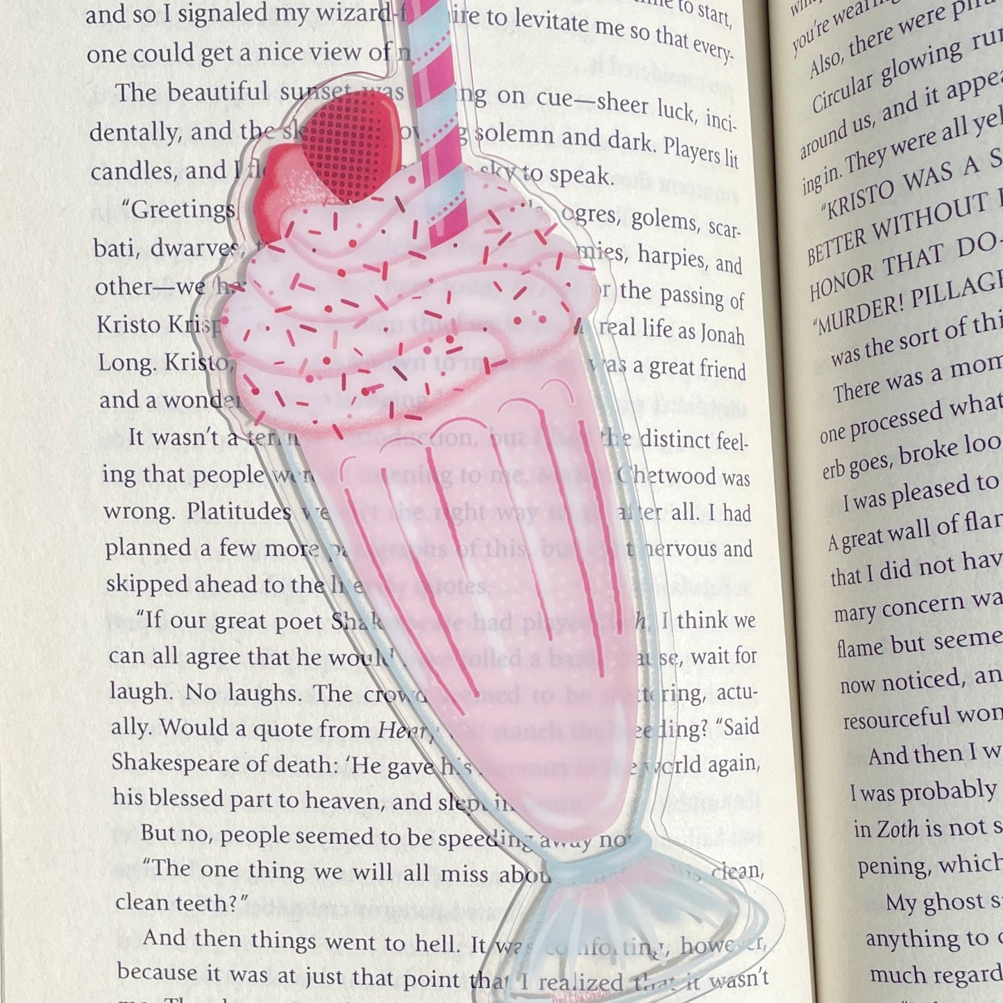 Strawberry Milkshake Bookmark