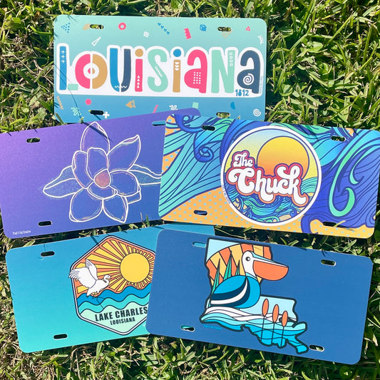 Louisiana themed license plates