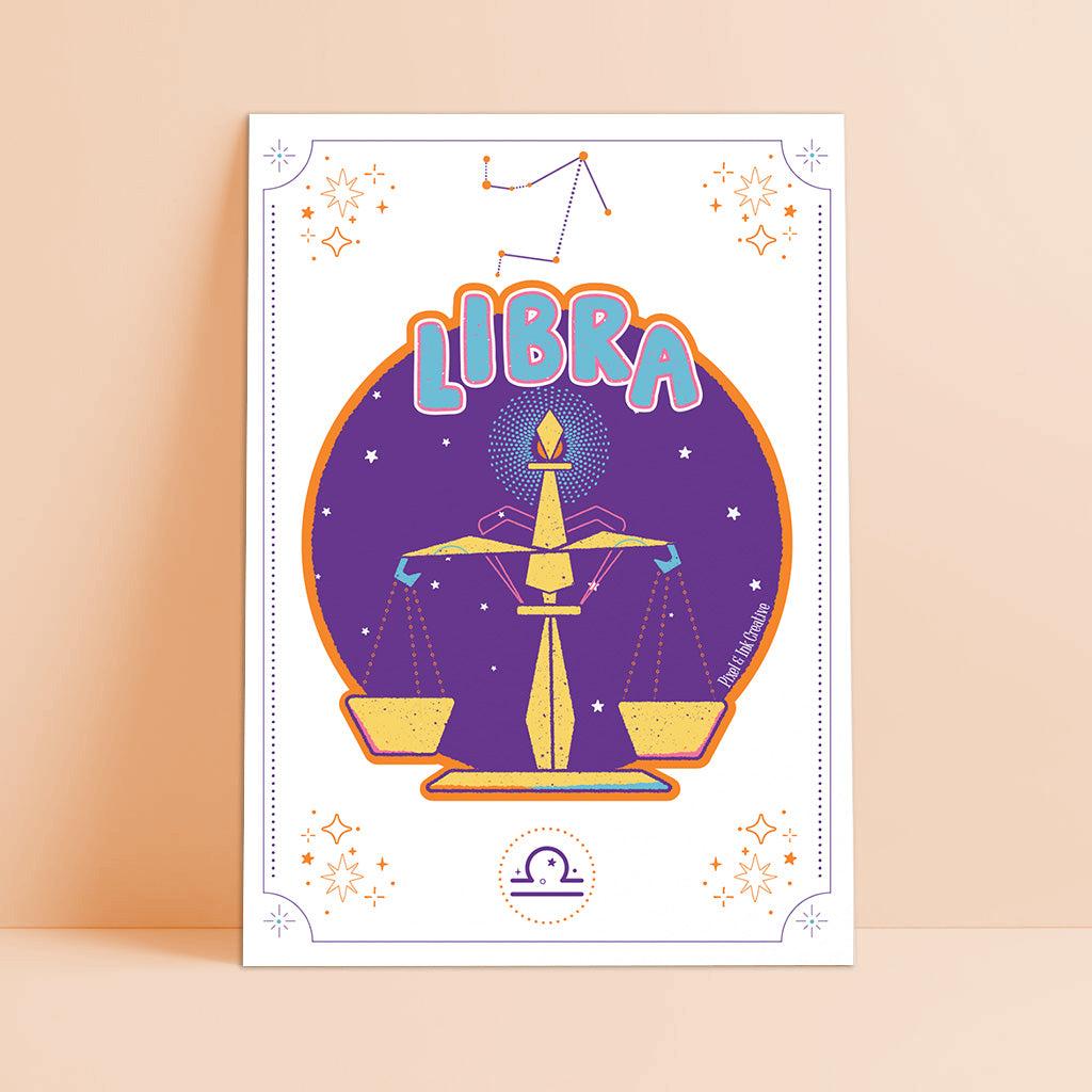 Libra Zodiac Art Print