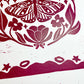 Moth Symmetry Linocut Print