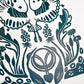 Spoonbill Symmetry Linocut Print