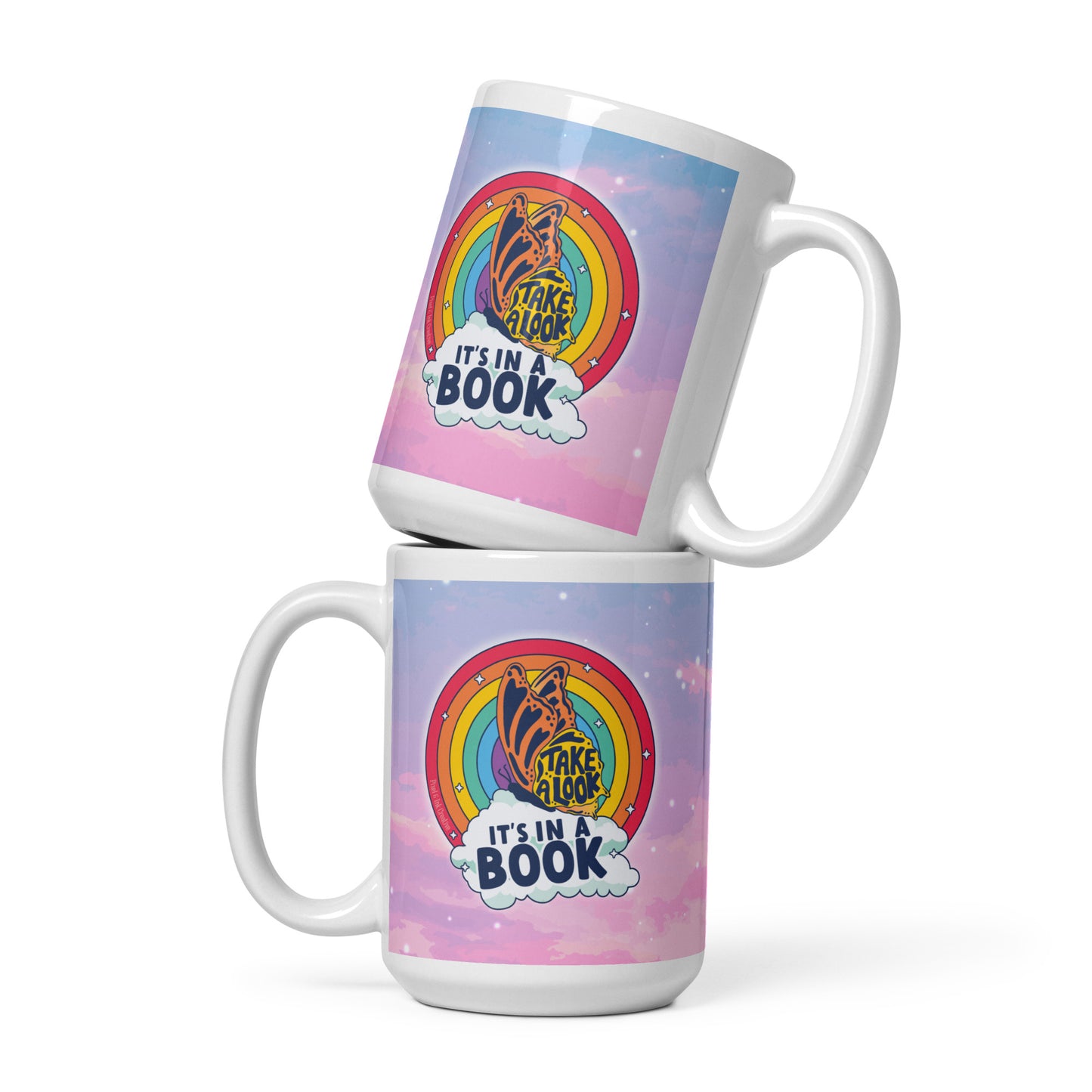 It's In A Book Rainbow Reading Mug