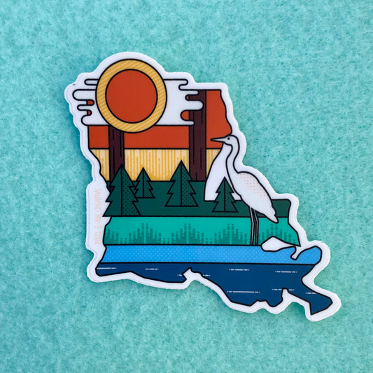 Louisiana Layers Vinyl Sticker