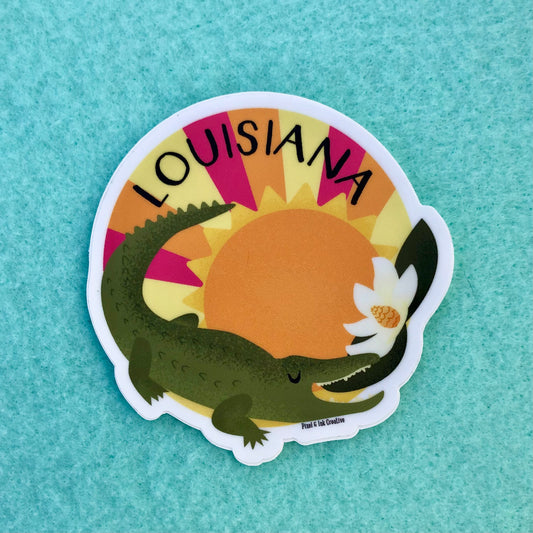 Louisiana Sunset Vinyl Sticker