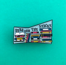 Load image into Gallery viewer, Here For The Stacks Enamel Pin
