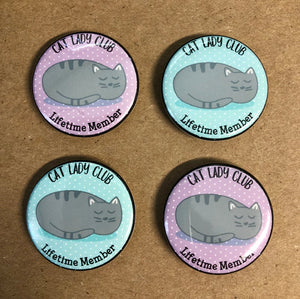 Cat Lady Club Magnet Set