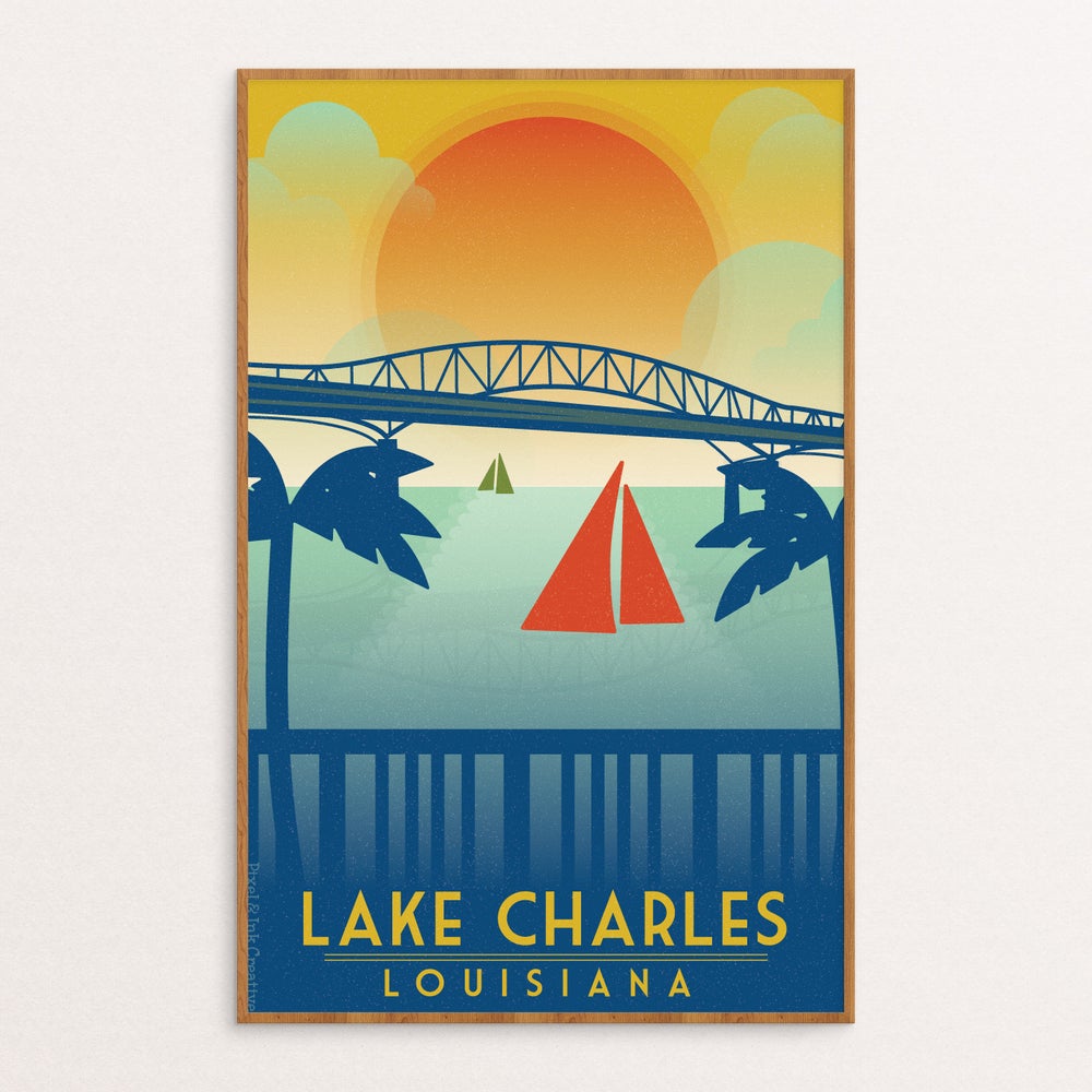 Lake Charles, Louisiana Travel Poster