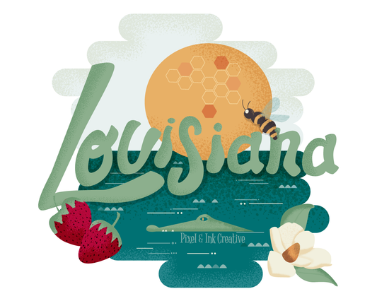 Greetings from Louisiana art print