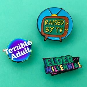 Elder Millennial Enamel Pin