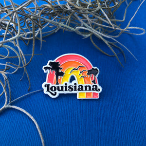 Louisiana enamel pin